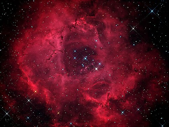 NGC 2244,Rosette Nebula,emission nebula in Monoceros