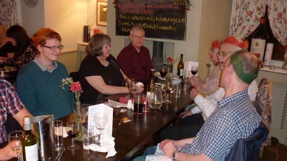  one end of the Christmas Party table at Hare & Hounds, Hawsker